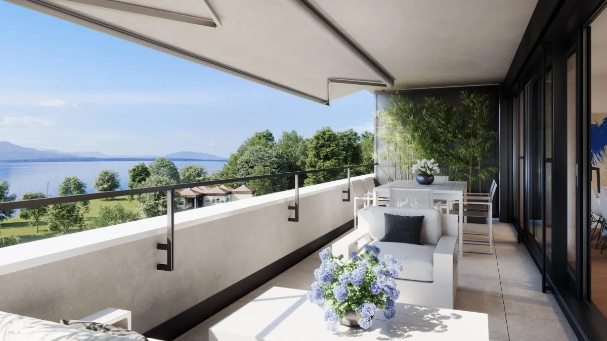 UNIQUE! Attique de 5.5 pièces de 146m2 bénéficiant d'un rooftop terrasse de plus de 200m2 avec vue panoramique sur le lac et les Alpes