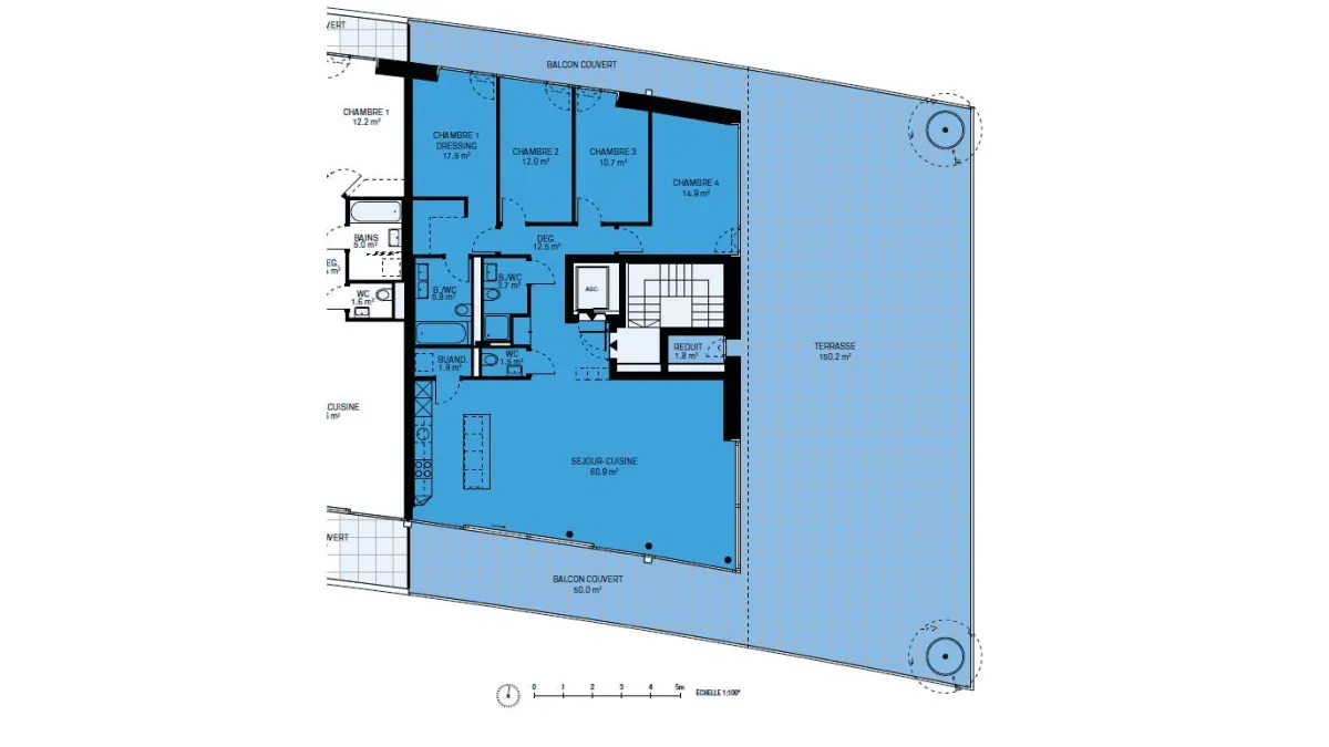 Nouvelle promotion : appartement de 5.5 pièces avec balcon couvert et terrasse