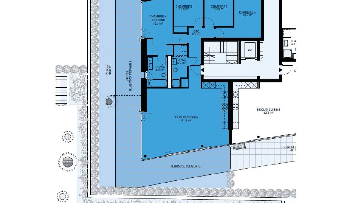 Nouvelle promotion : appartement de 5.5 pièces avec terrasse couverte et jardin