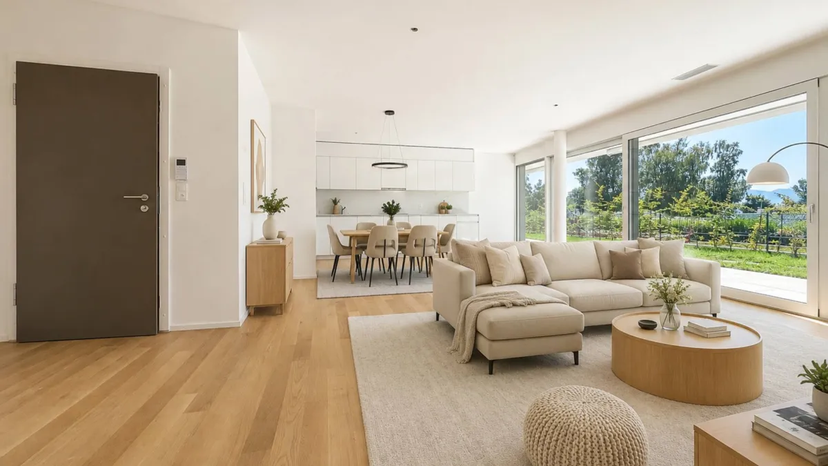 Appartement neuf 3.5 pièces de 120m2 avec terrasse de 37m2 et jardin privatif de 51m2