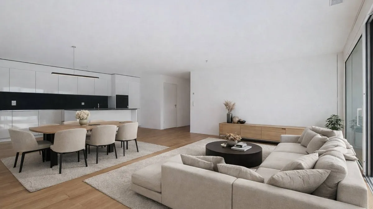 Luxueux 4.5 pièces d'angle de 168m2 avec terrasse de 117m2 au 2ème étage