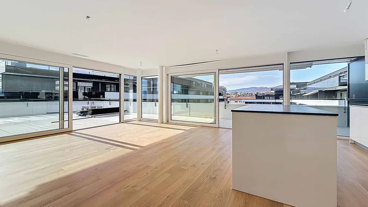Luxueux 4.5 pièces d'angle de 168m2 avec terrasse de 117m2 au 2ème étage