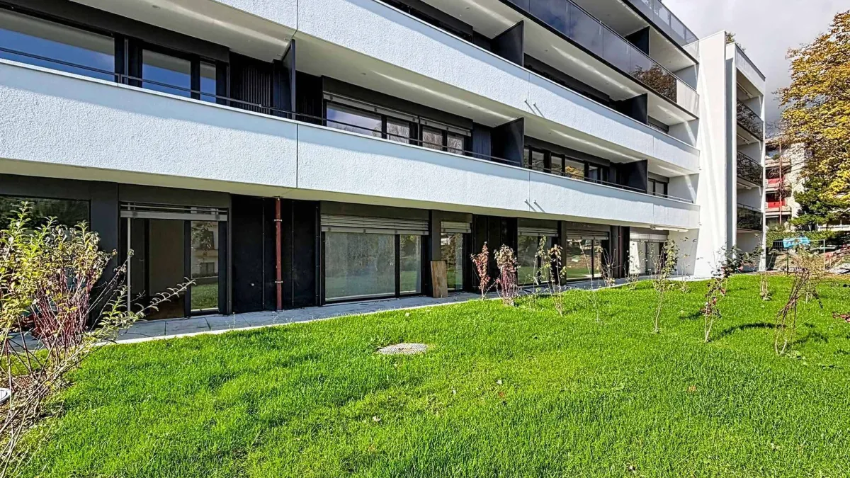 Appartement neuf de 3.5 pièces avec 2 terrasses et 2 jardins Ouest/Est