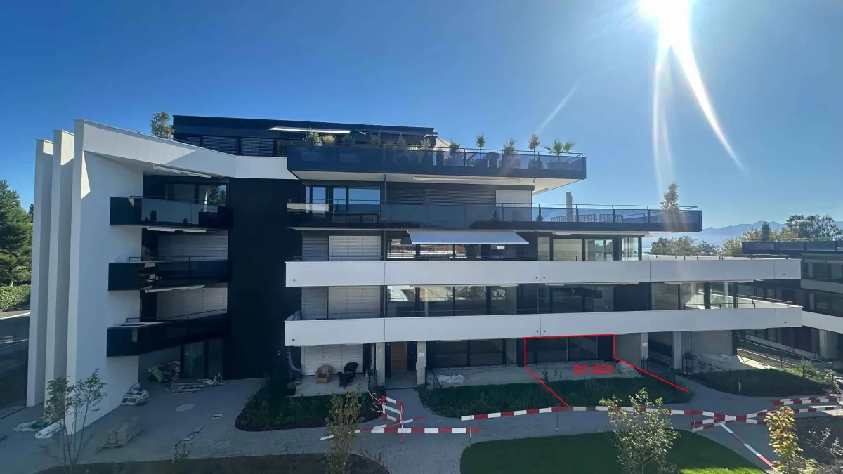 Appartement neuf de 3.5 pièces avec 2 terrasses et 2 jardins Ouest/Est