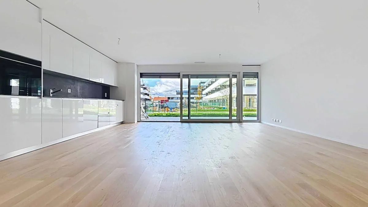 Appartement neuf de 3.5 pièces avec 2 terrasses et 2 jardins Ouest/Est