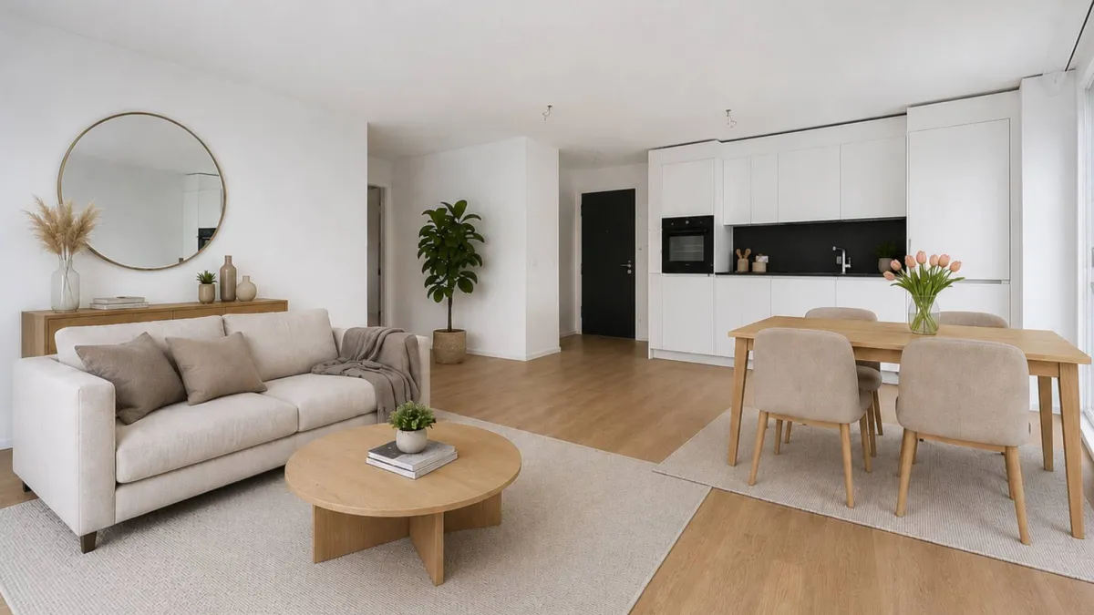 Appartement neuf de 2.5 pièces avec terrasse et jardin