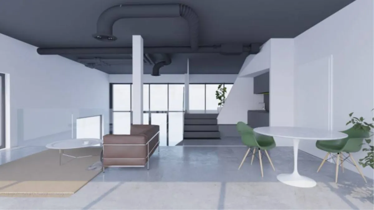 Espace unique et lumineux de 99 m2 sur 2 niveaux: idéal pour atelier, showroom, bureau ou plus !