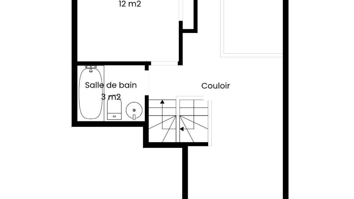 Appartement de 3.5 pièces de 63m2 en duplex dans les combles avec balcons et vue imprenable