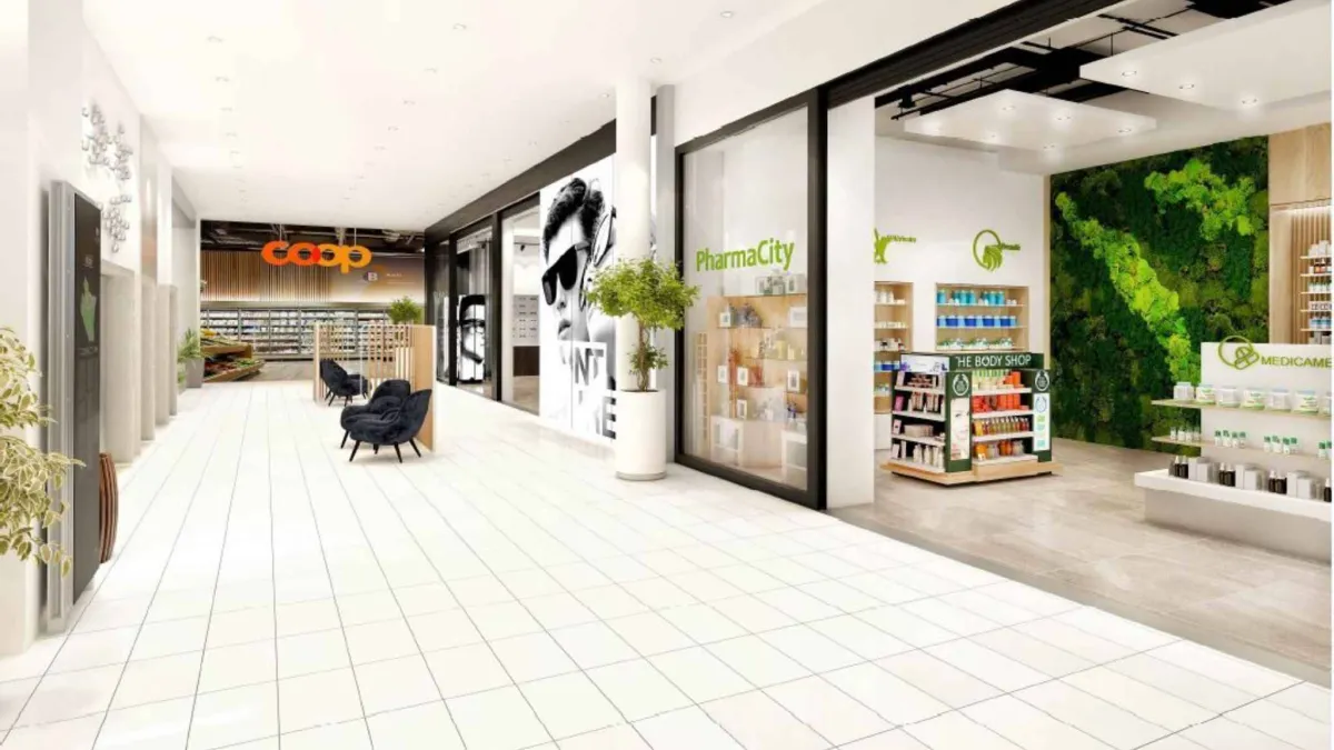 Arcades commerciales sises au Centre de Rolle
