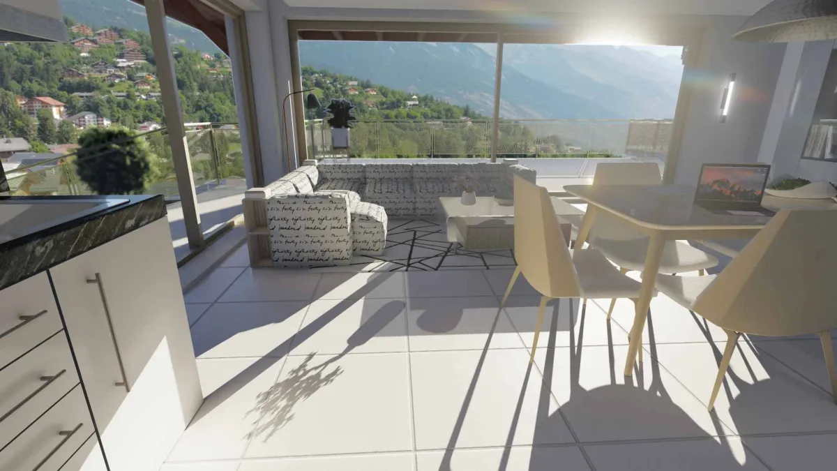 Superbe 2.5  pièces avec vue panoramique 