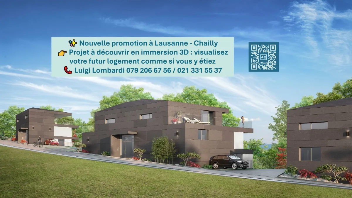 2.5 pièces NEUF lumineux orienté sud-ouest avec balcon et dressing - Découvrez-le en immersion 3D !