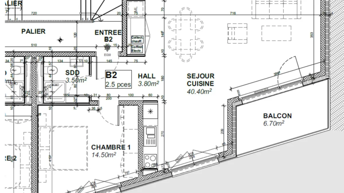 2.5 pièces NEUF lumineux orienté sud-est avec balcon - Découvrez-le en immersion 3D !