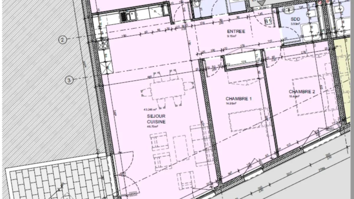 Appartement de 116 m² avec terrasse de 27 m²