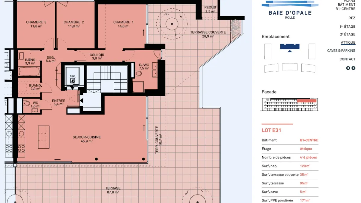Superbe appartement neuf en attique – 4.5 pièces avec vaste terrasse à Rolle