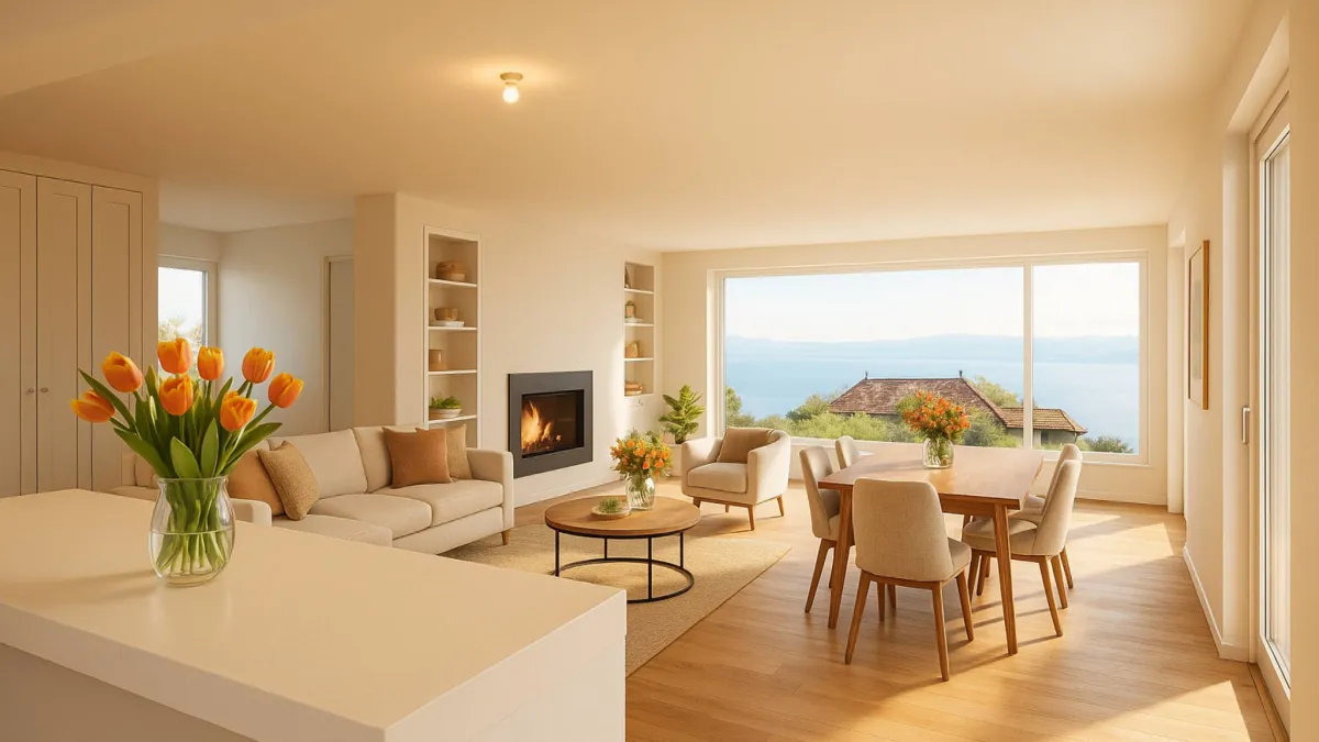 Villa contemporaine avec vue panoramique sur le lac