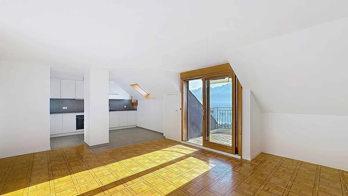 Superbe 2.5 pièces de 72 m2 avec balcons et Très belle vue sur le lac 