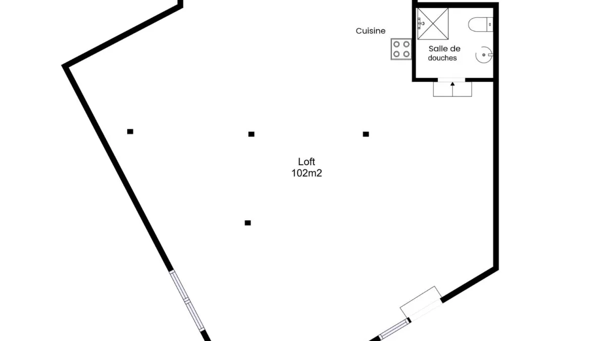 Spacieux loft de 102m2 au cœur du village