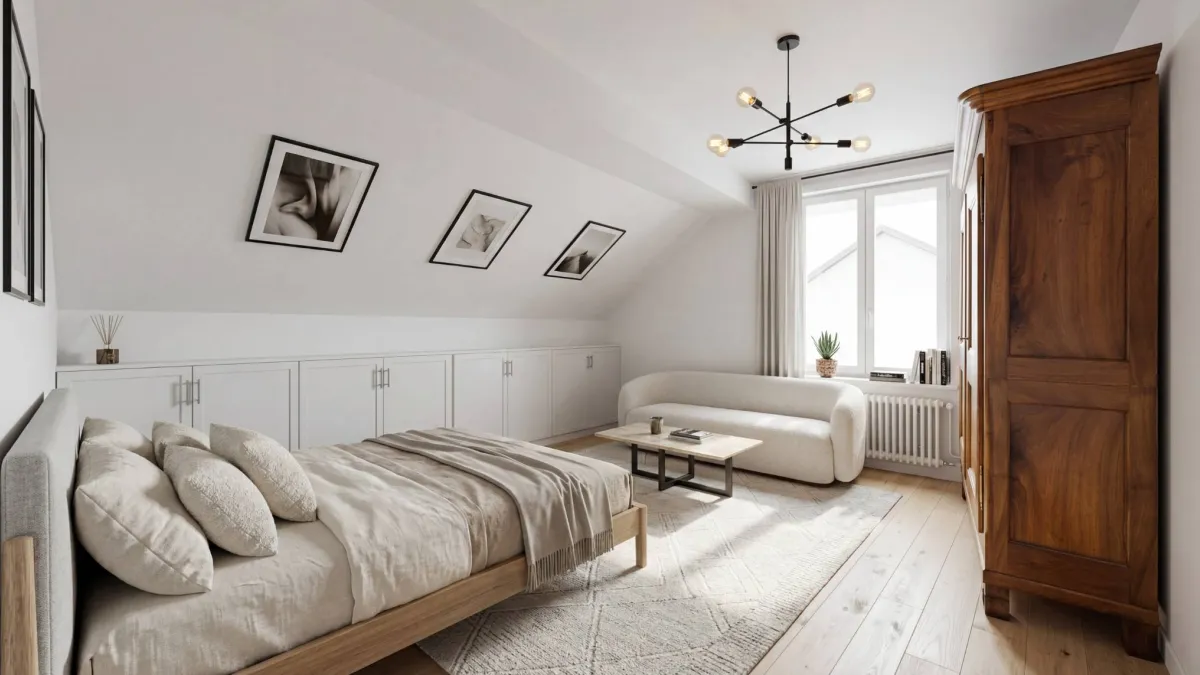 Appartement de 3.5 pièces &
espace indépendant sous combles