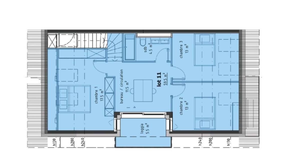 Duplex de 4.5 pièces avec balcons