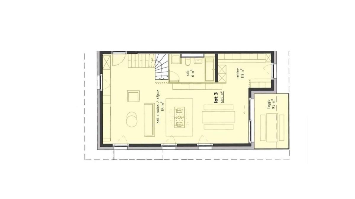 Duplex de 4.5 pièces avec balcons