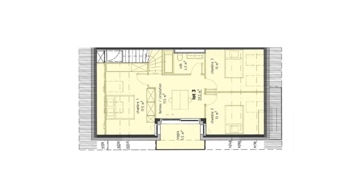 Duplex de 4.5 pièces avec balcons