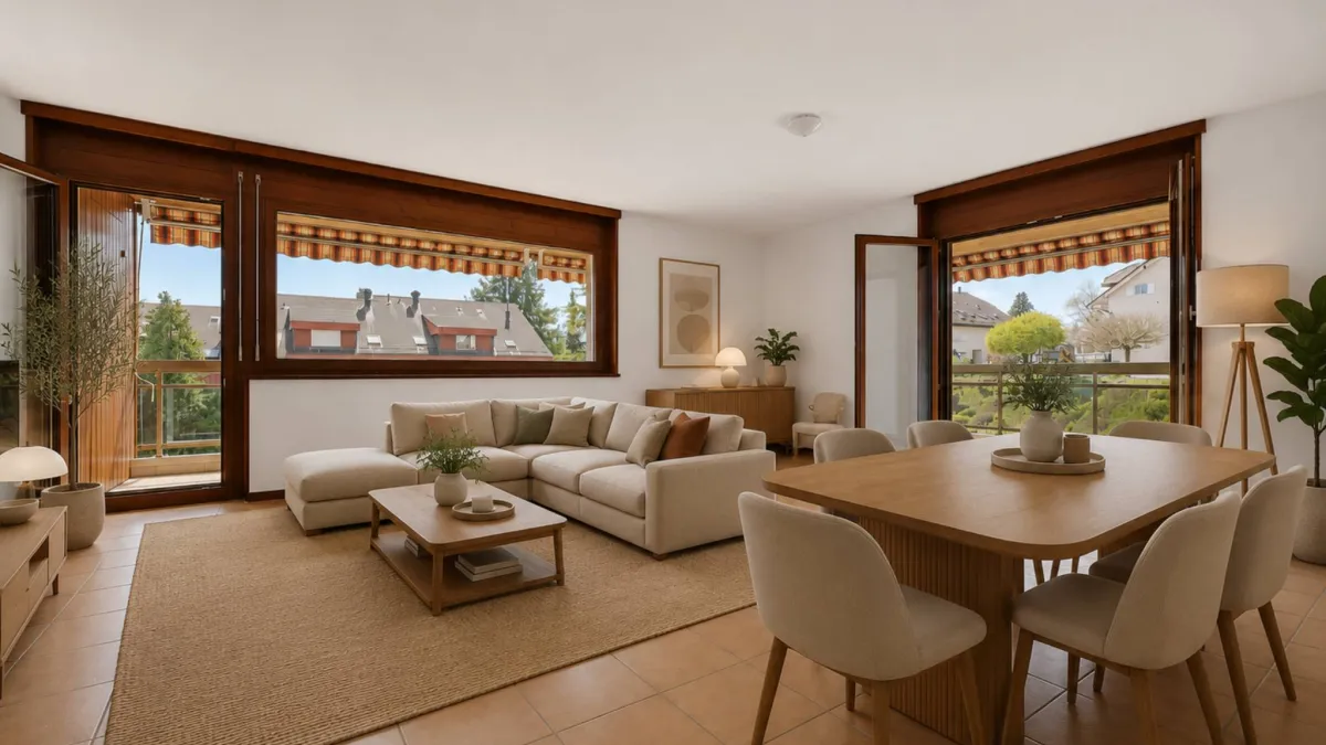 Élégant 4.5 pièces lumineux avec balcon d’angle