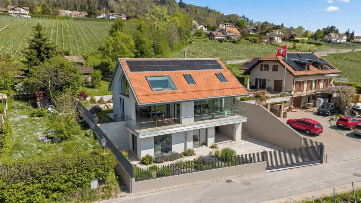 Villa neuve de standing avec vue panoramique sur le lac Léman 
