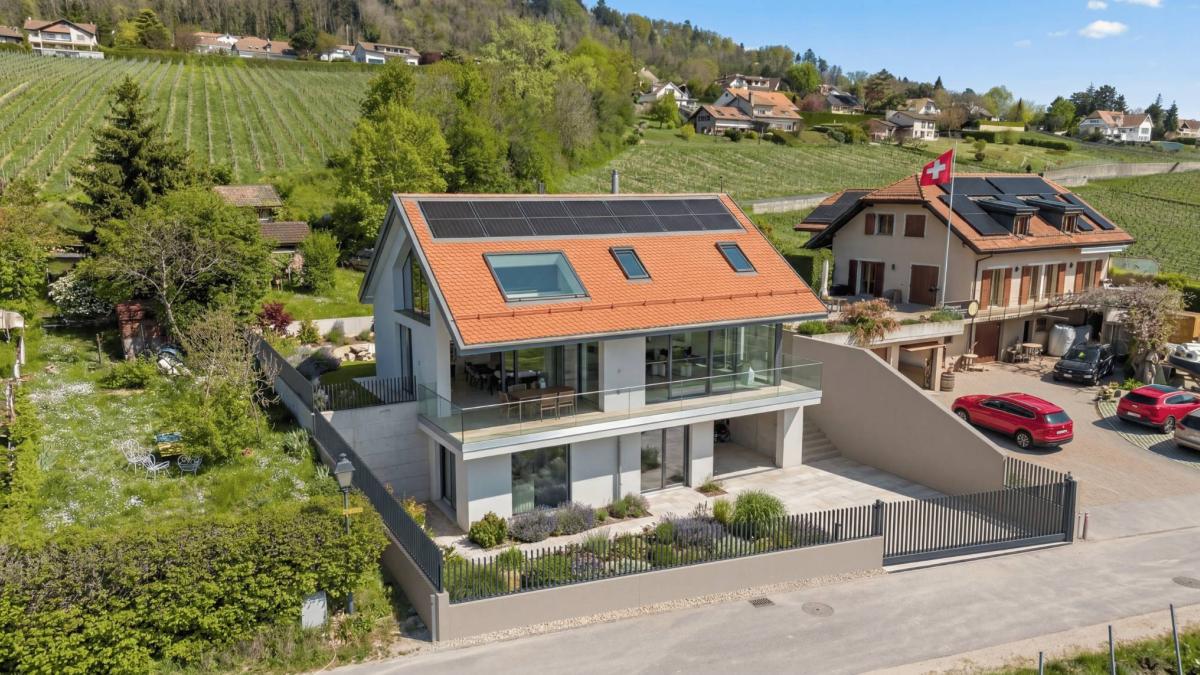 Villa neuve de standing avec vue panoramique sur le lac Léman 