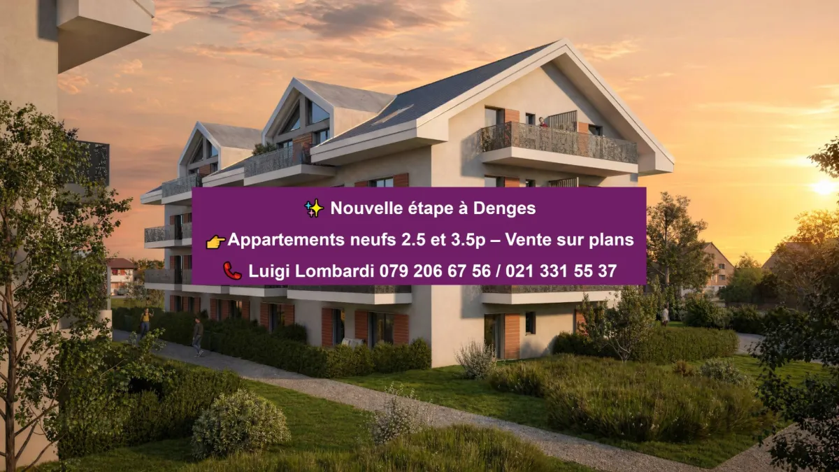  2.5 pièces neuf avec balcon à Denges 