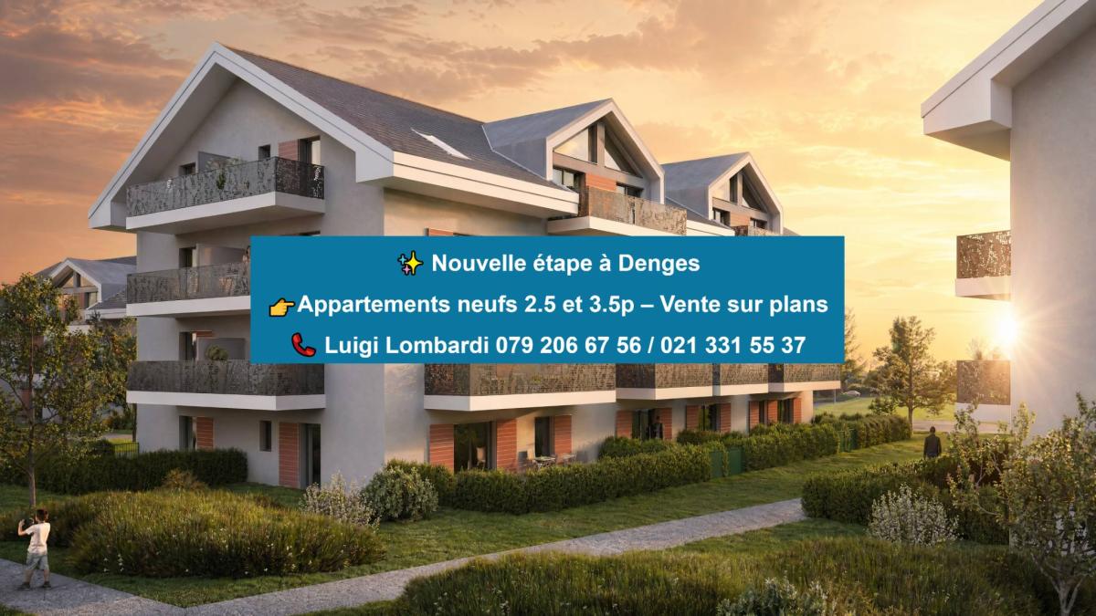  3.5 pièces neuf sous-combles avec balcon à Denges 