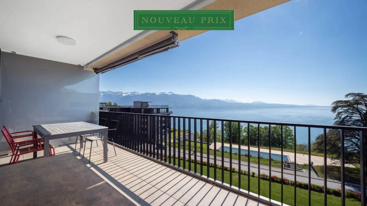 RARE ! 2.5 p avec grand balcon - Dernier étage - Vue plongeante sur le Lac