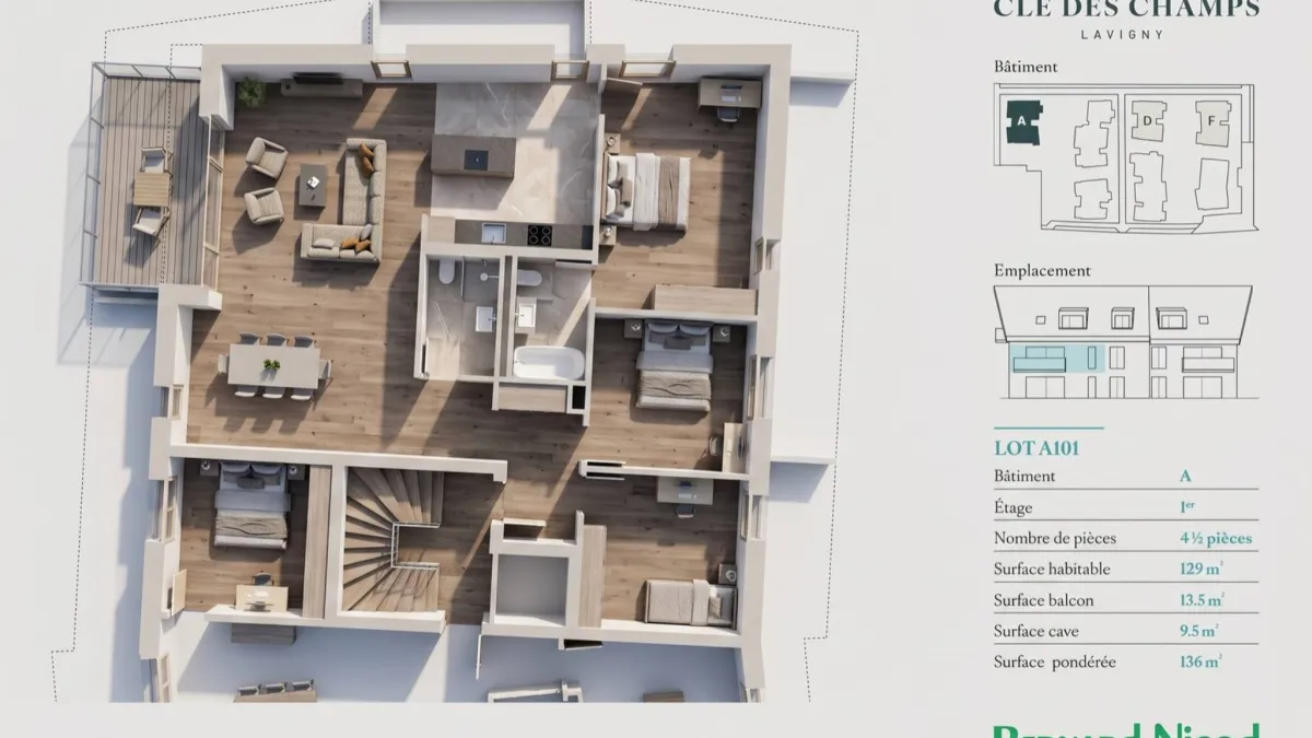 Nouvelle promotion : Appartement de 4.5 pièces avec balcon