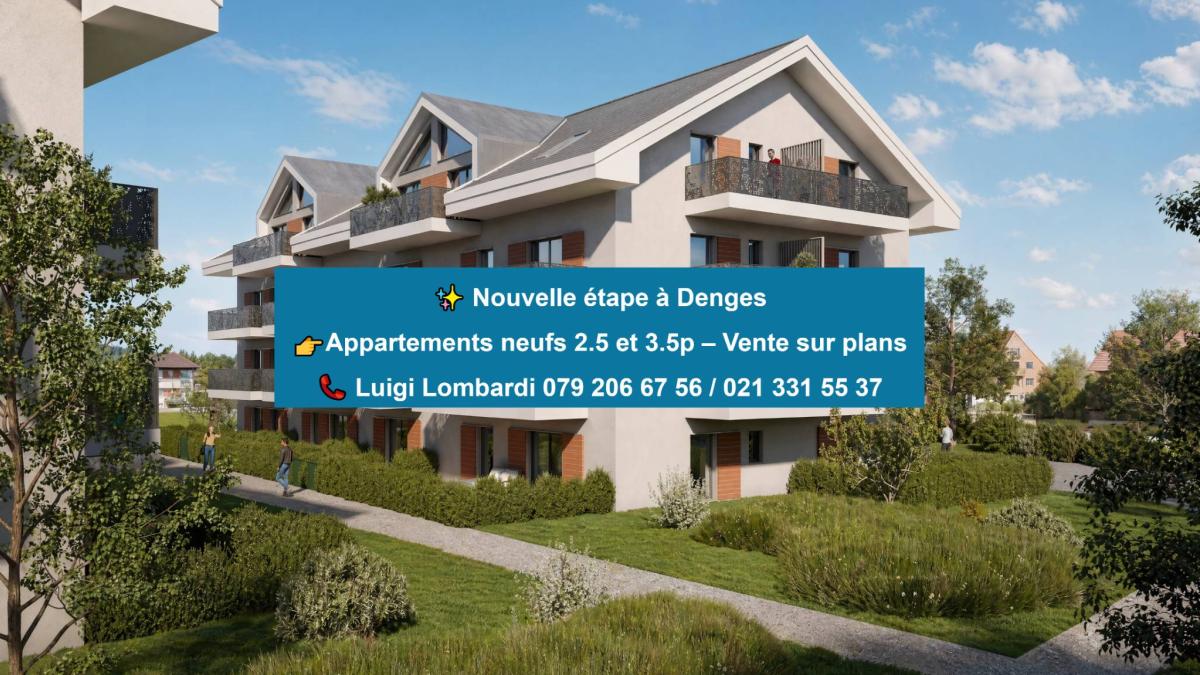 3.5 pièces neuf avec balcon à Denges 
