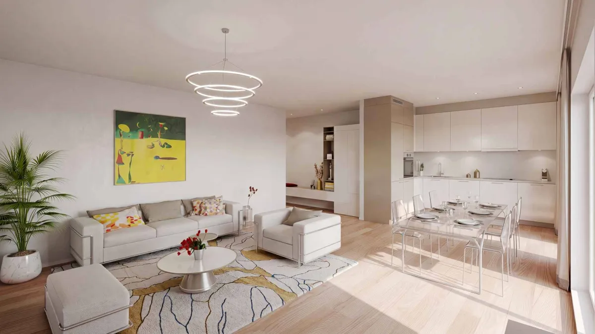 Bel appartement neuf de 2.5 pièces traversant avec balcon