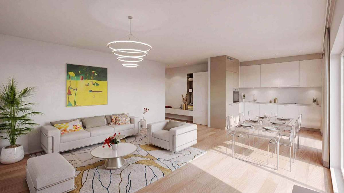 Bel appartement neuf de 2.5 pièces en angle avec deux grands balcons