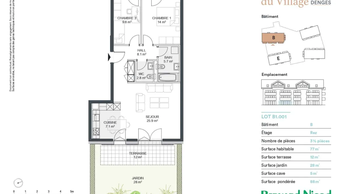 Nouvelle promotion : Appartement de 3.5 pièces avec terrasse et jardin