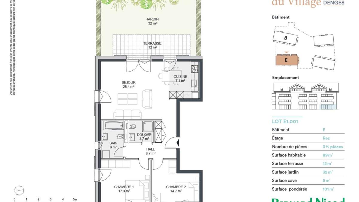 Nouvelle promotion : Appartement de 3.5 pièces avec terrasse et jardin