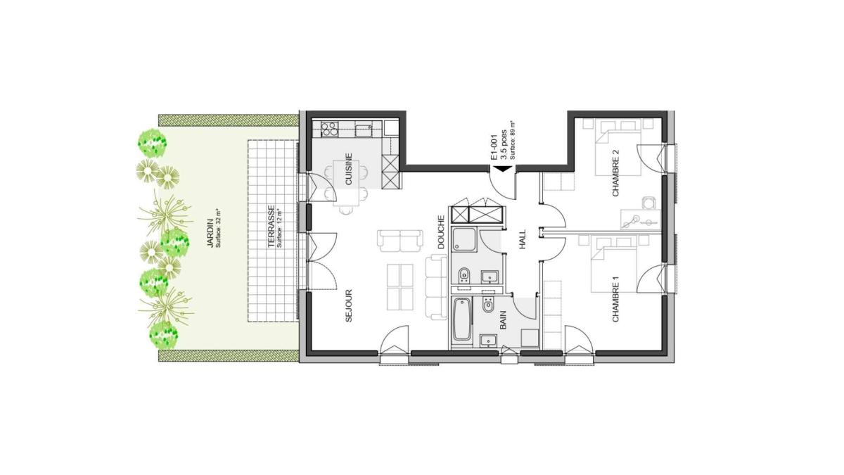 Nouvelle promotion : Appartement de 3.5 pièces avec terrasse et jardin
