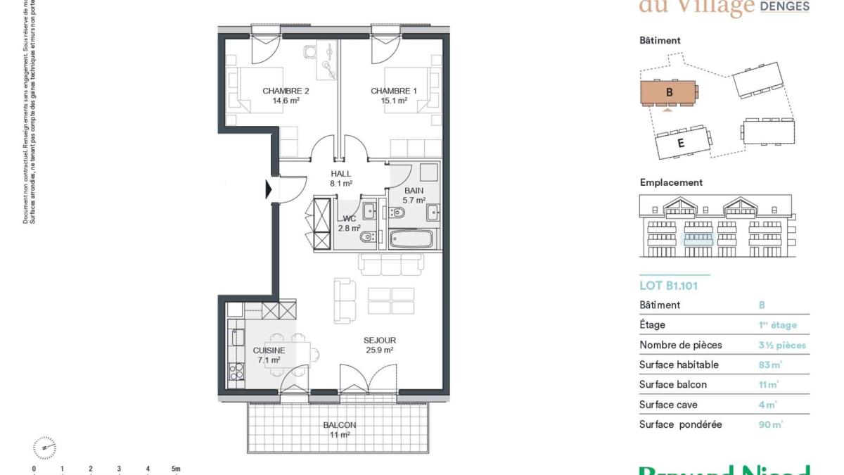 Nouvelle promotion : Appartement de 3.5 pièces avec balcon