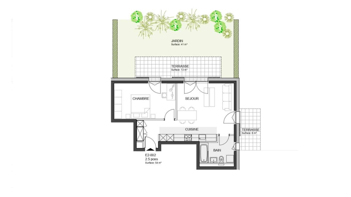Nouvelle promotion : Appartement de 2.5 pièces avec terrasse et jardin