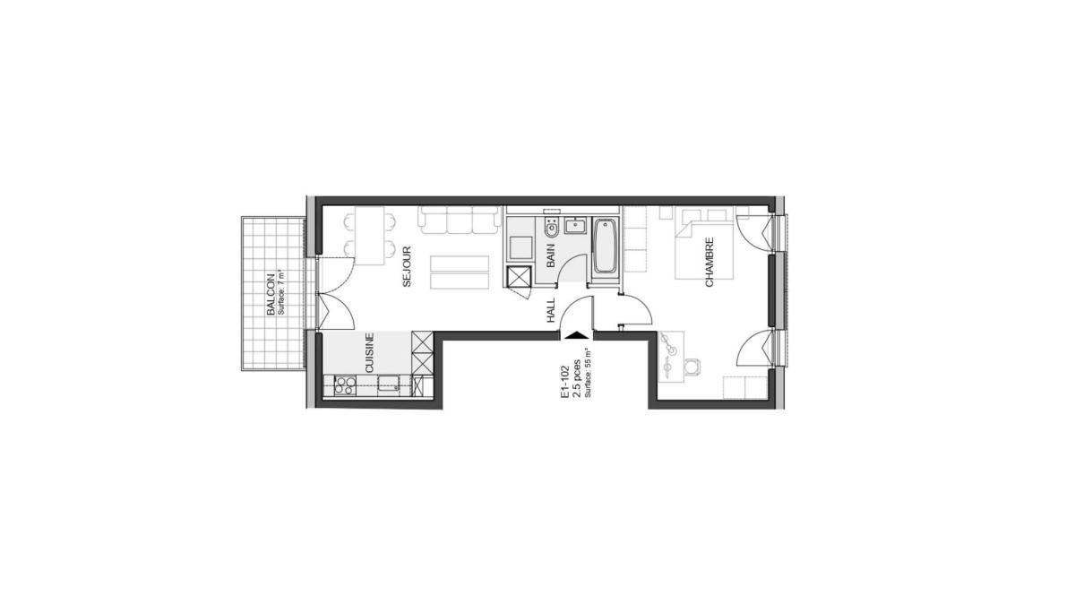 Nouvelle promotion : Appartement de 2.5 pièces avec balcon