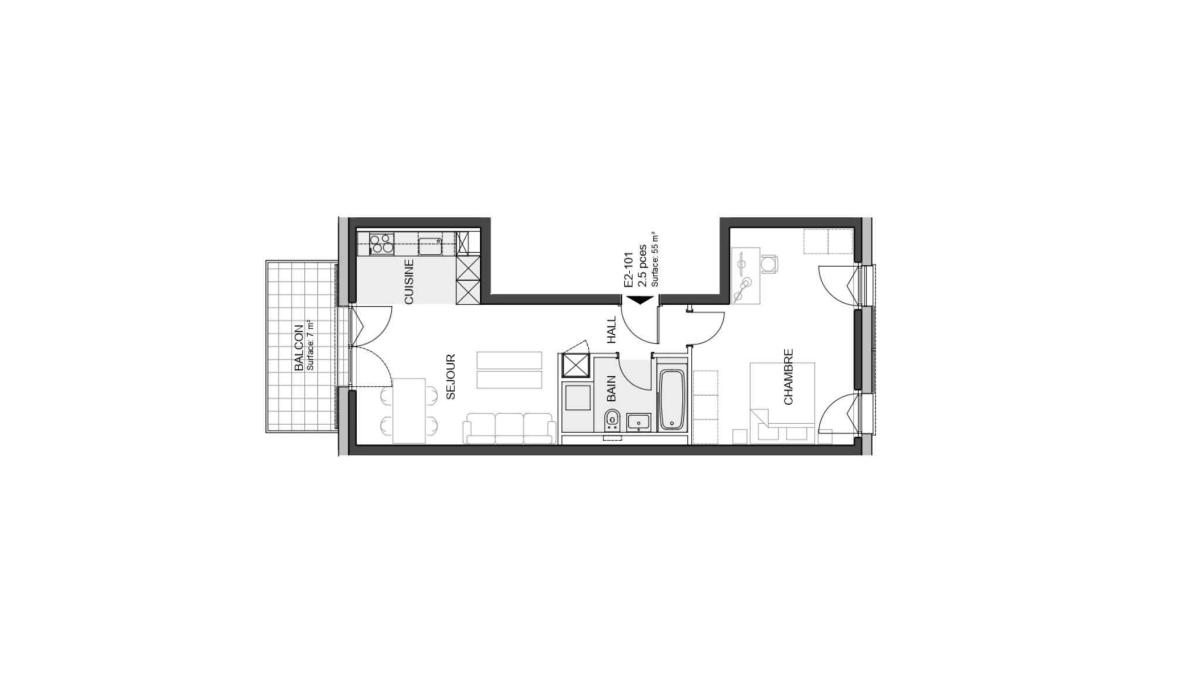 Nouvelle promotion : Appartement de 2.5 pièces avec balcon