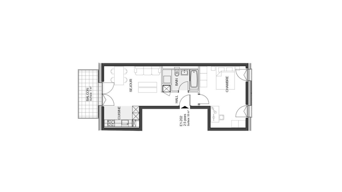 Nouvelle promotion : Appartement de 2.5 pièces avec balcon