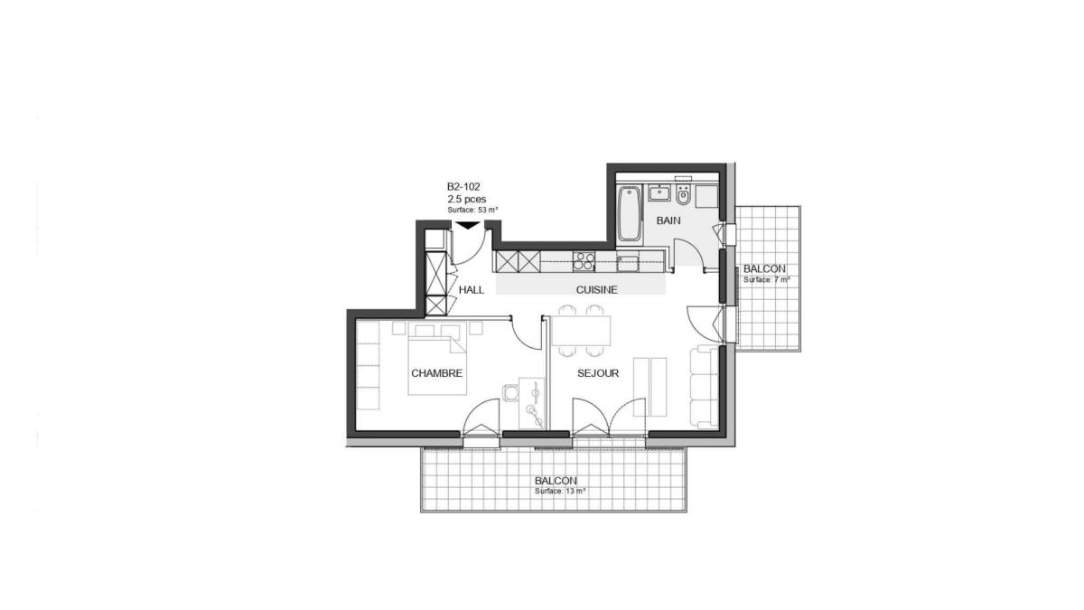 Nouvelle promotion : Appartement de 2.5 pièces avec balcon