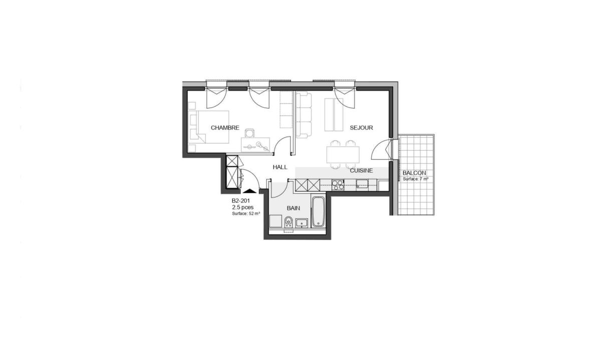 Nouvelle promotion : Appartement de 2.5 pièces avec balcon