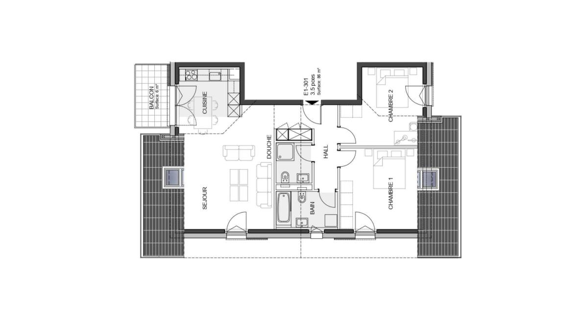 Nouvelle promotion : Appartement de 3.5 pièces avec balcon