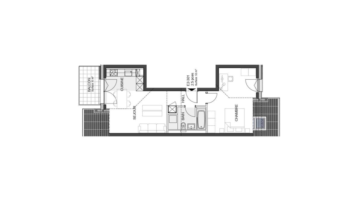 Nouvelle promotion : Appartement de 2.5 pièces avec balcon