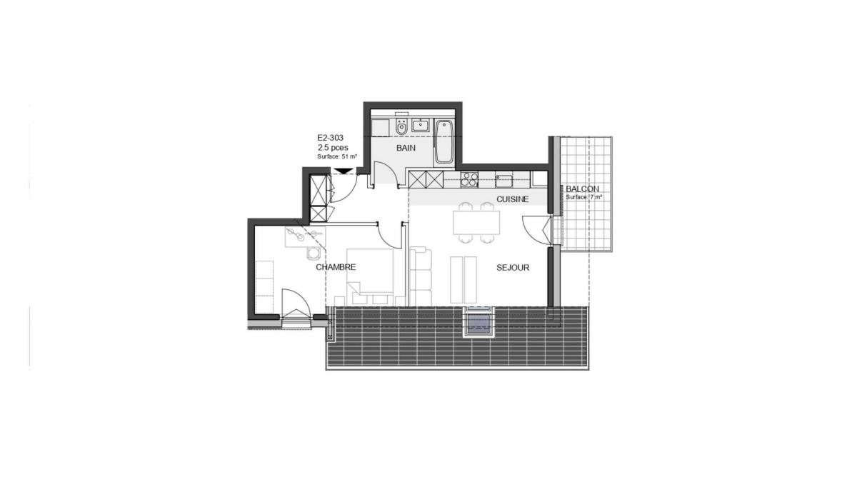 Nouvelle promotion : Appartement de 2.5 pièces avec balcon