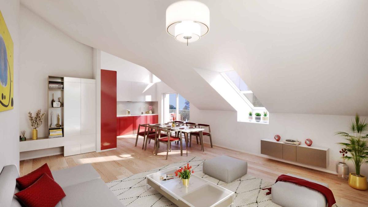 Denges - Appartement 3,5 pièces de 90 m² avec un balcon