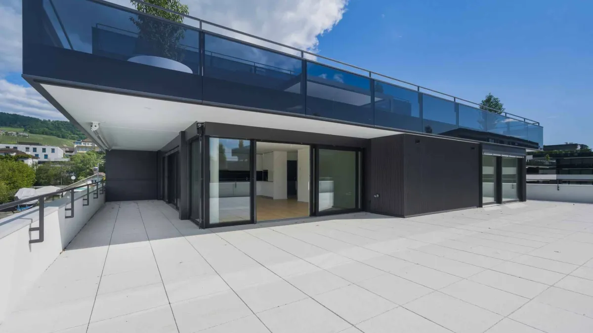 Appartement neuf de  standing - 4.5 pièces en angle avec terrasse de 164m²